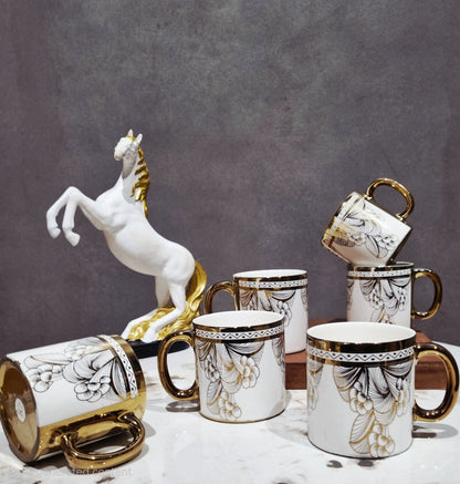 Regalia White & Gold Cup set