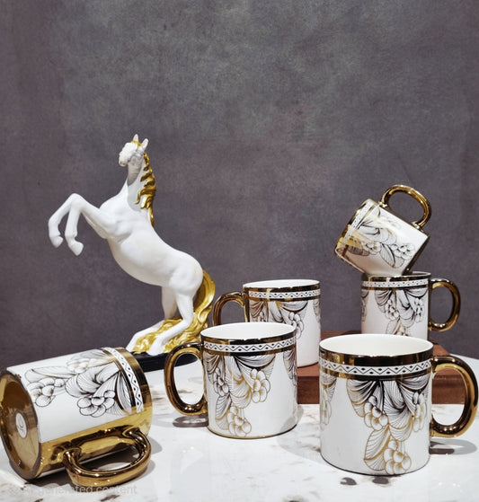 Regalia White & Gold Cup set