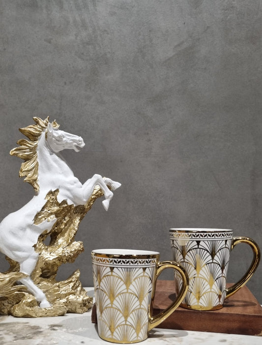 Opulent Sip Gold Milk Mug Set