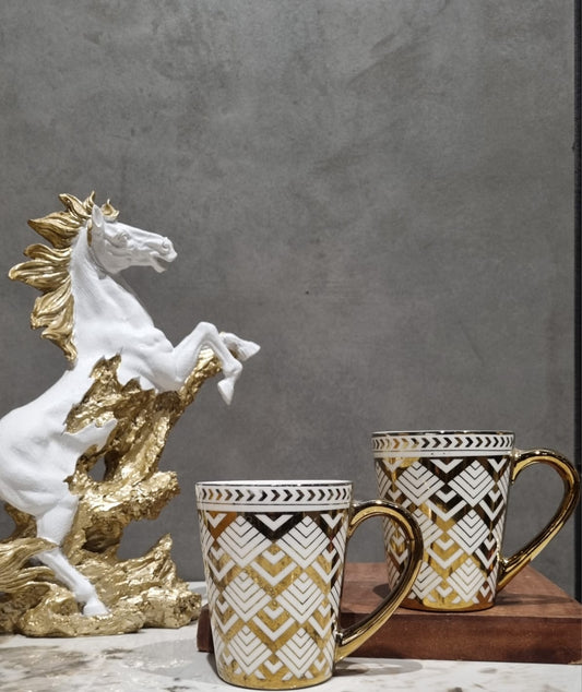 Elara Gold Milk Mug Set