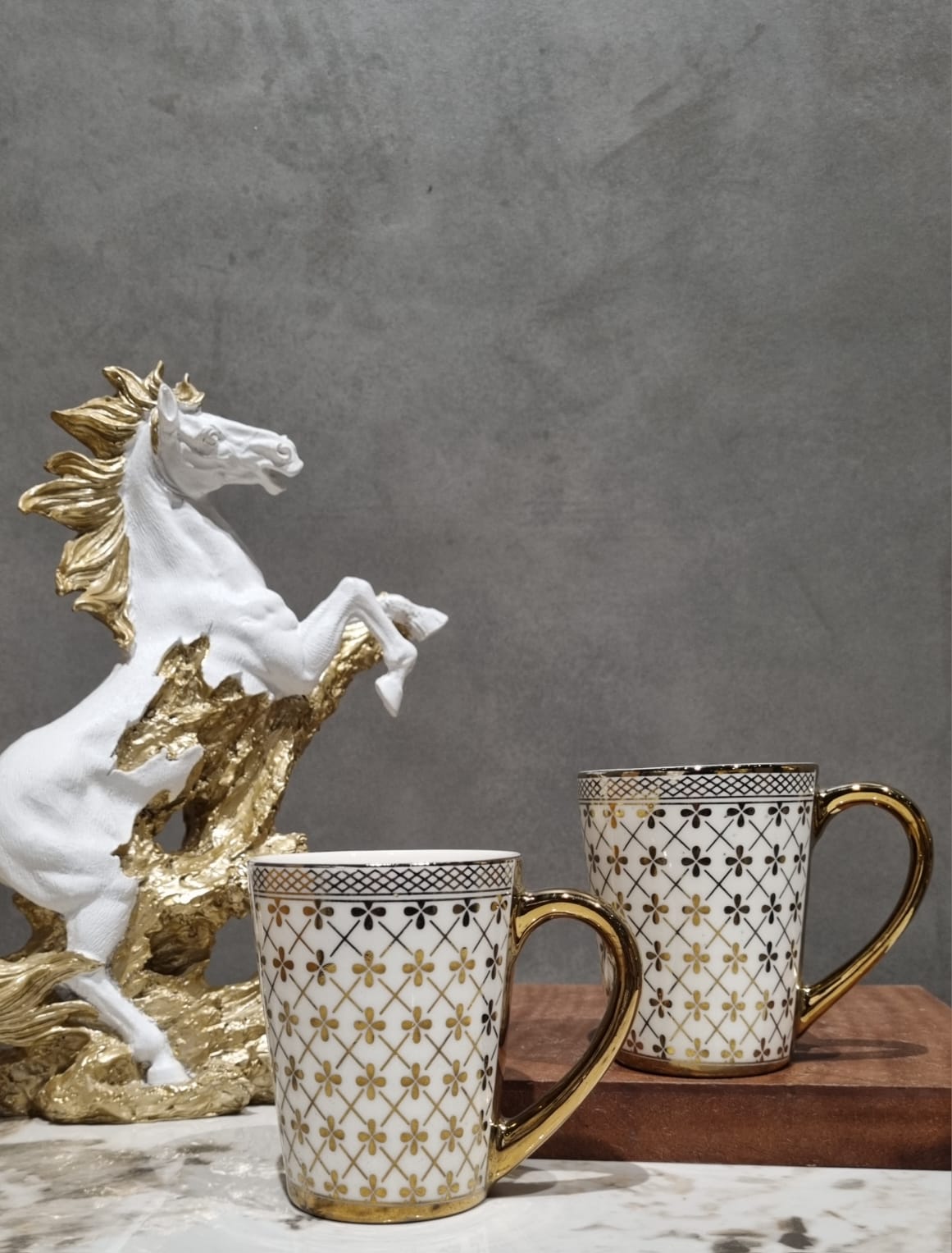 Premium Gold Milk Mug Set