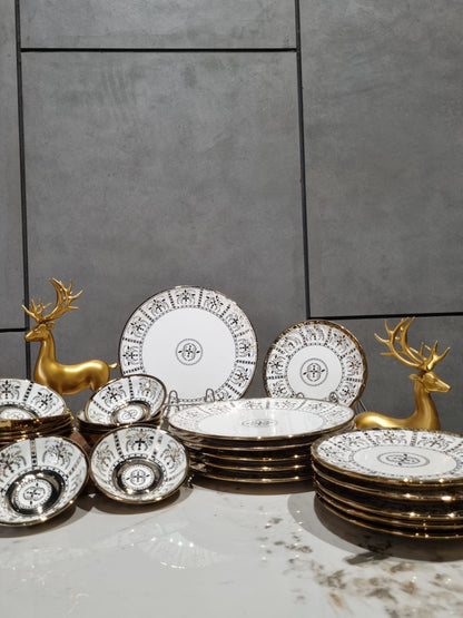 24pc. Gold Dinner set