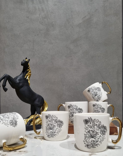 Aurora Gold Handle Cup Set