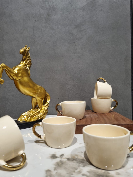 6pc. Gold Handel colour cup