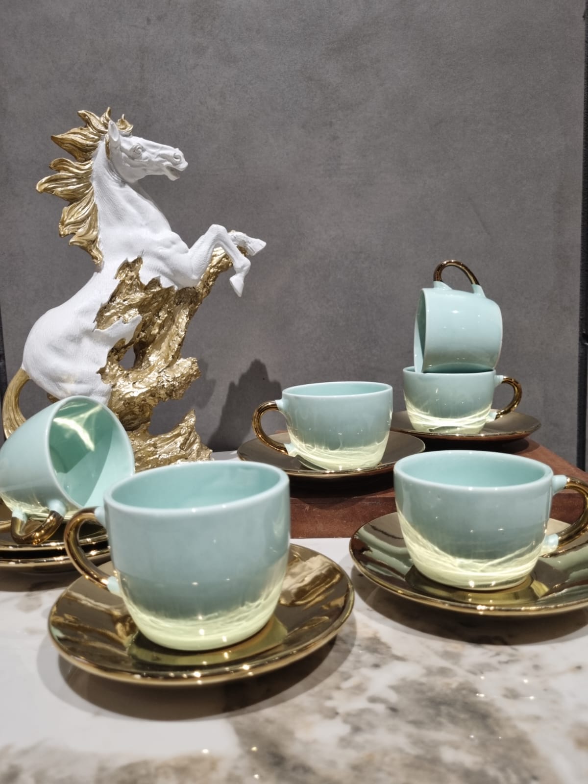 Gold Handle cup and saucer