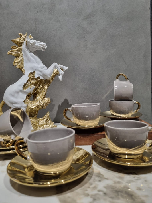 Gold Handle cup and saucer