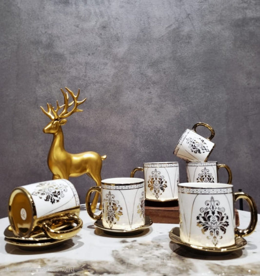 Opulent Gold Cup & Coaster