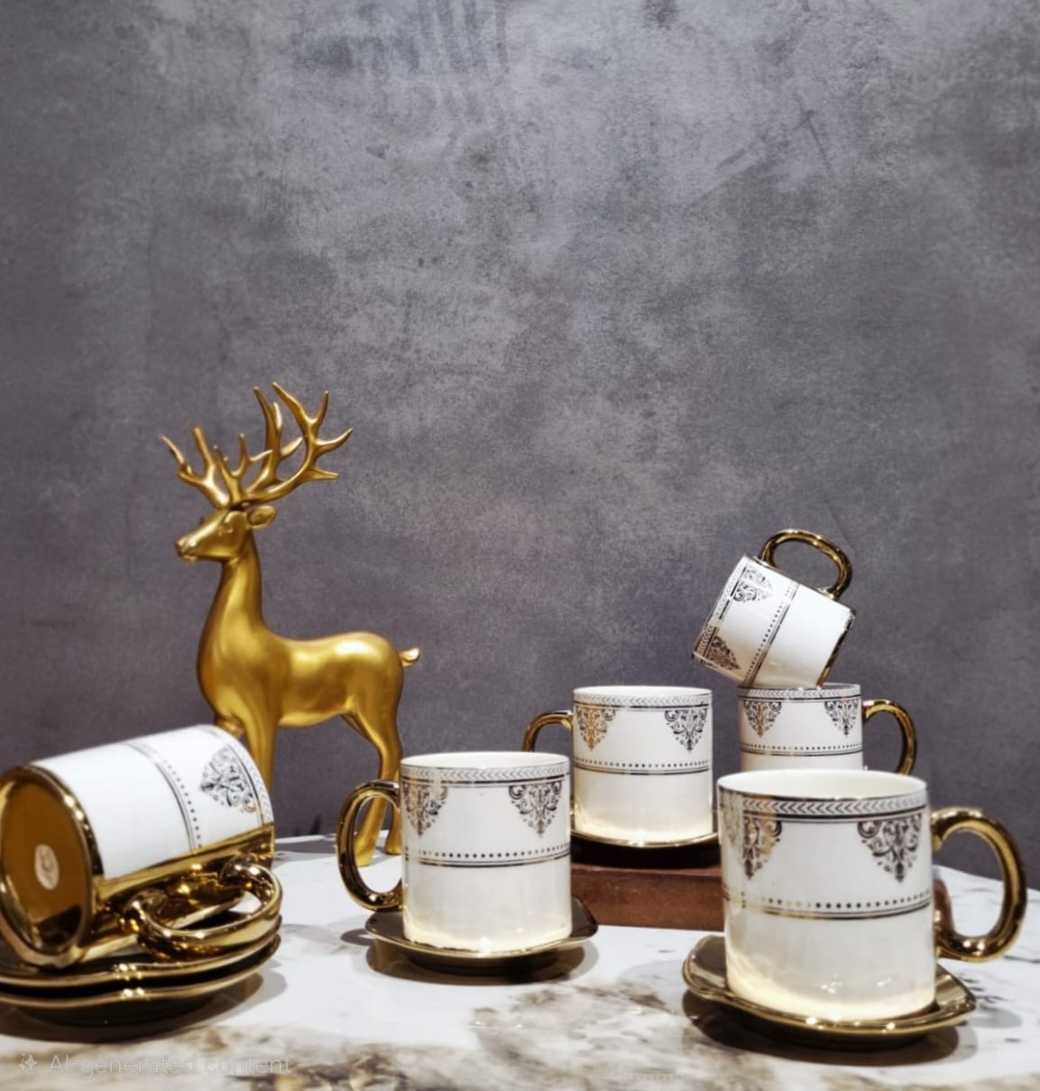 Golden Crown Cup & Coaster