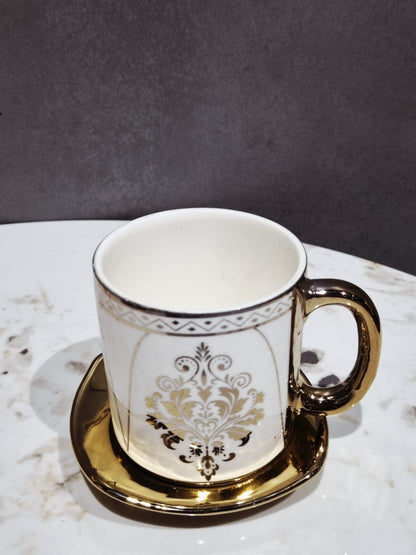 Opulent Gold Cup & Coaster