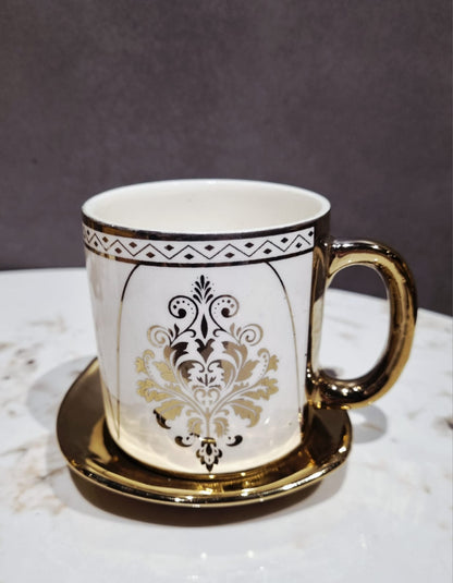 Opulent Gold Cup & Coaster