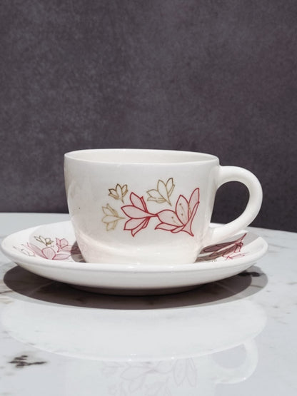 Ivory Bloom Cup & Saucer