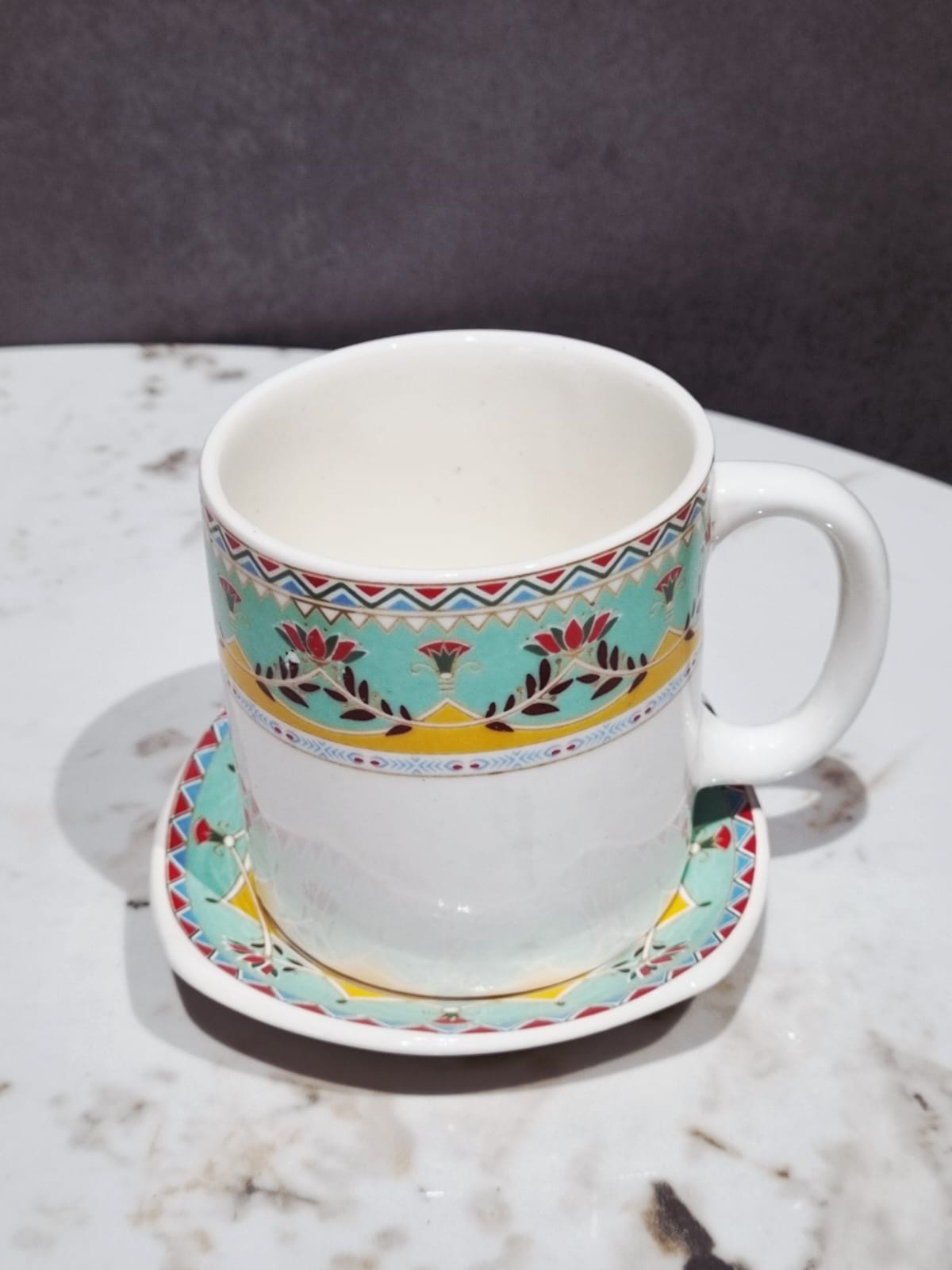 Ivory Cup & Coaster