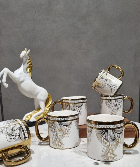 Regalia White & Gold Cup set