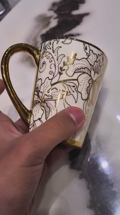 LuxeGild Milk Mug Set