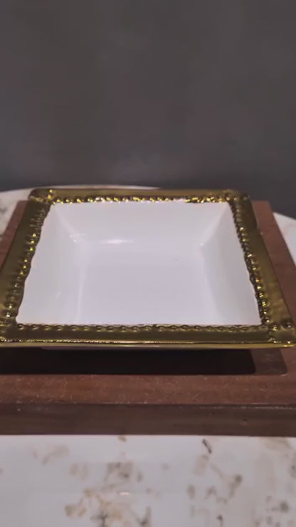 Gold square plater set